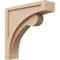 Ekena Millwork 5"W x 20"D x 20"H Thin Viola Rough Cedar Woodgrain TimberThane Corbel, Primed Tan CORUR05X20X20VIORCPR - alternate 1
